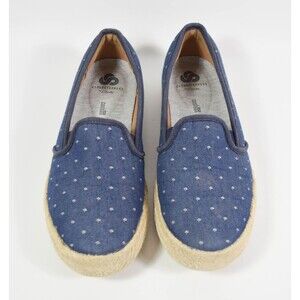 Clarks Cloudsteppers Azella Theoni Blue Espadrille Slip On Comfort Shoes Sz 8M